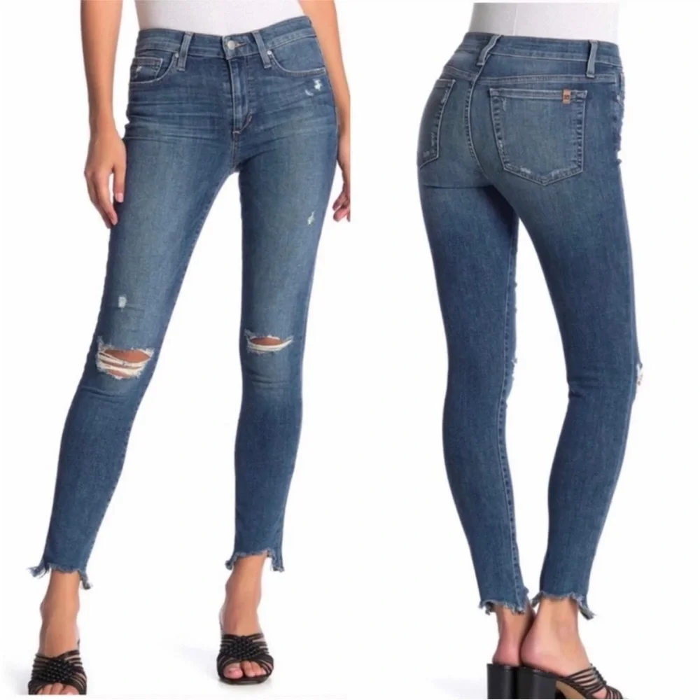 Joe’s High Rise Skinny ankle distressed jeans- worn a few times.